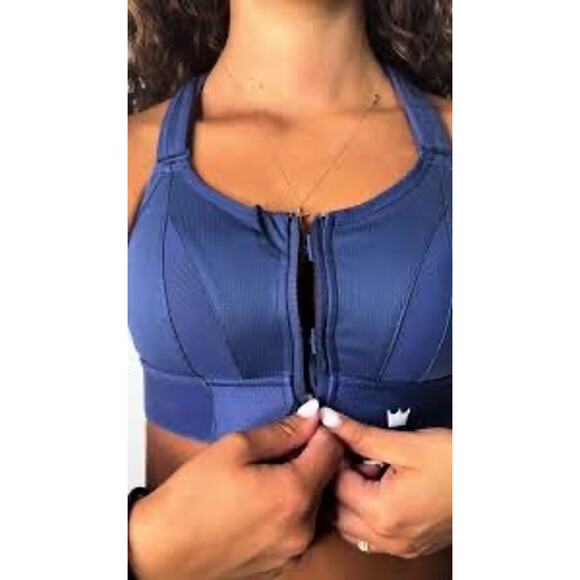 Shefit Ultimate Sports Bra Bundle Blue & Mauve Pink Front Zip Adjustable - Picture 1 of 8